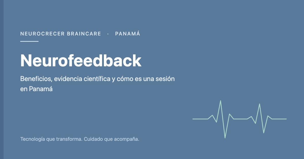 Sesión de neurofeedback en Neurocrecer Braincare, Panamá